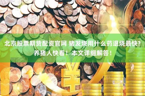 北京股票期货配资官网 猪发烧用什么药退烧最快?养猪人快看！本文详细解答！