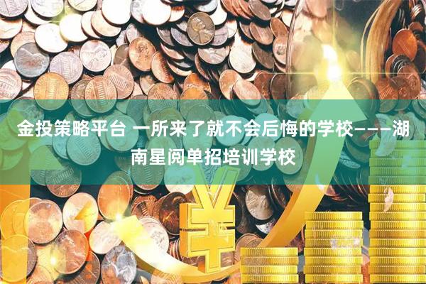 金投策略平台 一所来了就不会后悔的学校———湖南星阅单招培训学校