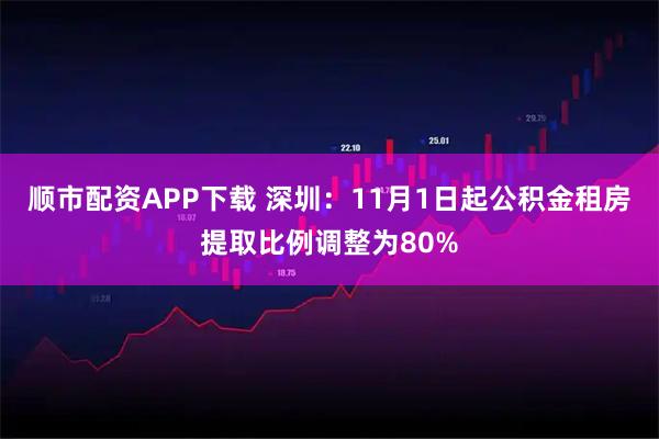 顺市配资APP下载 深圳：11月1日起公积金租房提取比例调整为80%