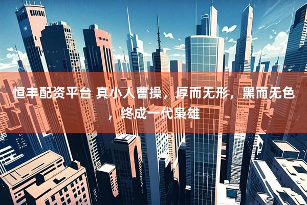恒丰配资平台 真小人曹操，厚而无形，黑而无色，终成一代枭雄